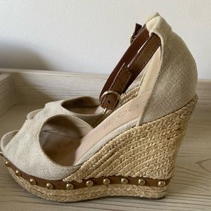 Aldo Studded Espadrille Wedge Sandals